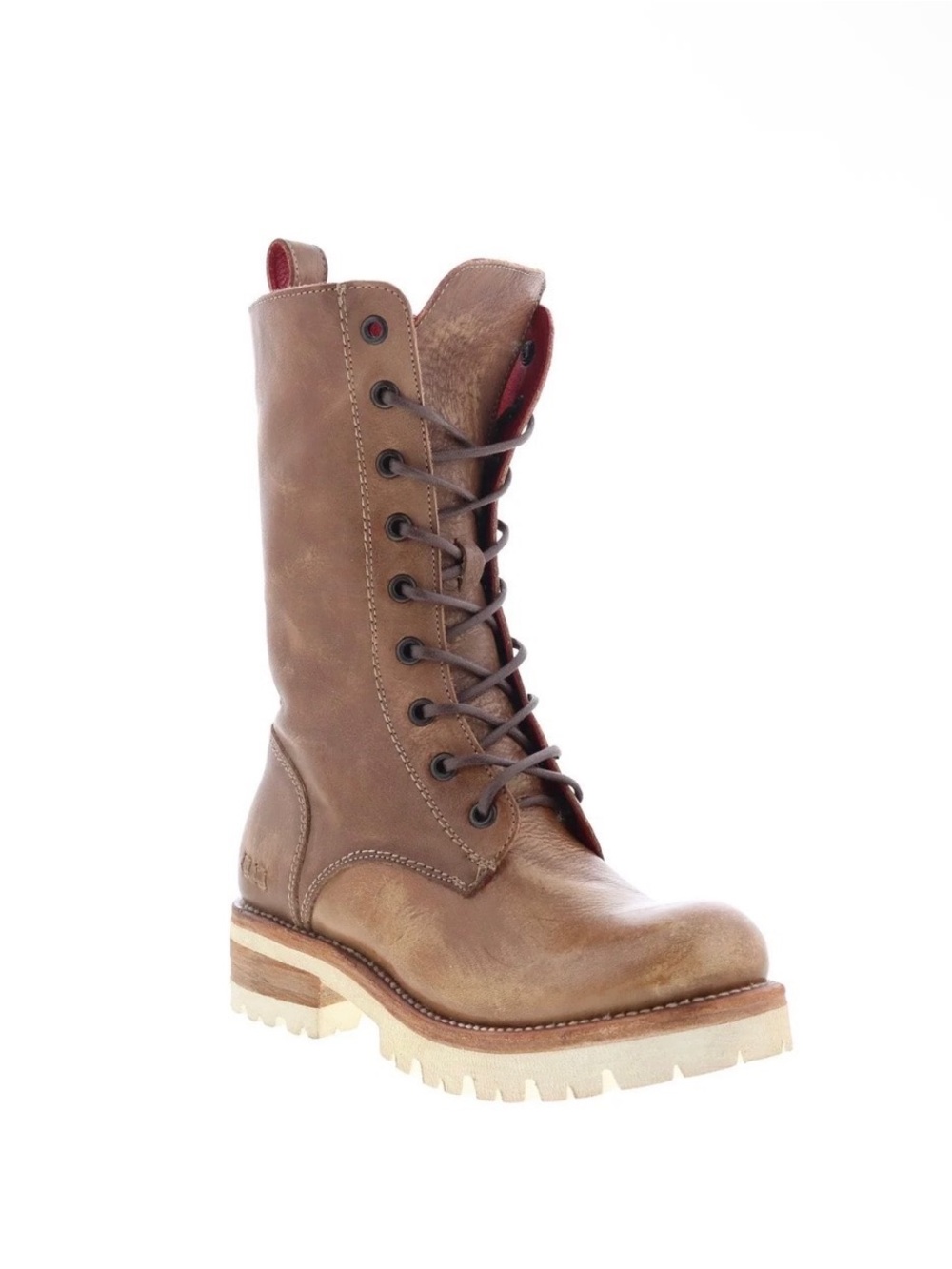 Bed Stu Brown Lace-Up Women's Combat Boot